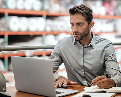 Man reviewing massive growth of their e-commerce email marketing list