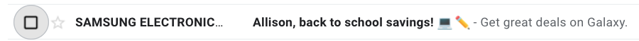 email preheaders example