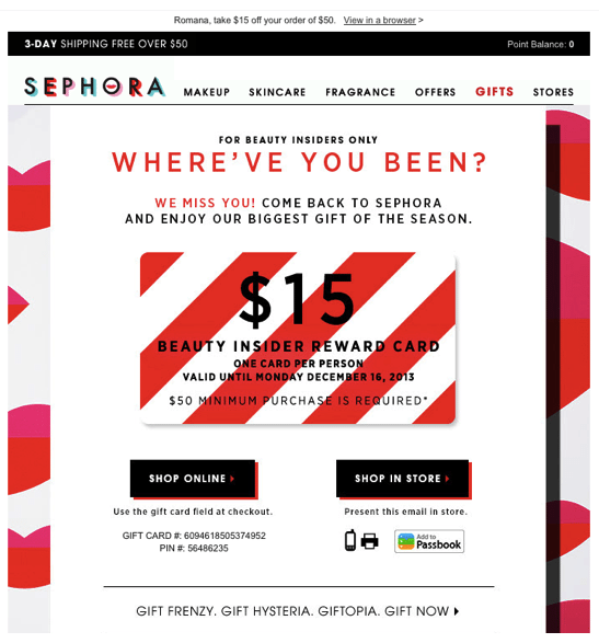 Sephora example of segmentation