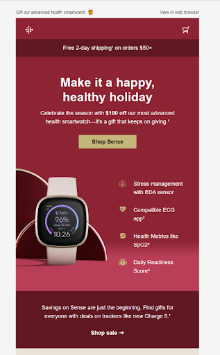 Fitbit-holidayemailmarketing